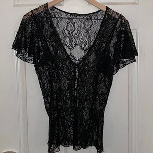 Black lace top